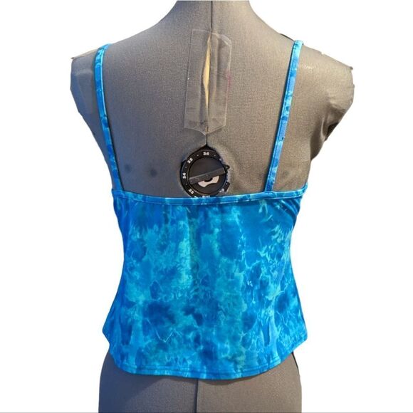 Women's‎ vintage Baltex blue tie dye tankini top size 12 - Picture 3 of 6